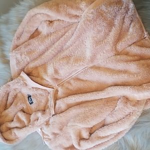 Zyia Blush Sherpa Block Zipper Jacket